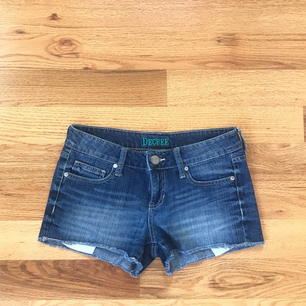 Jean shorts.